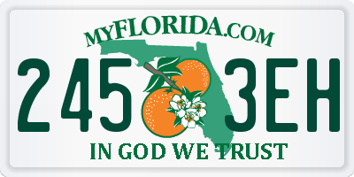 FL license plate 2453EH