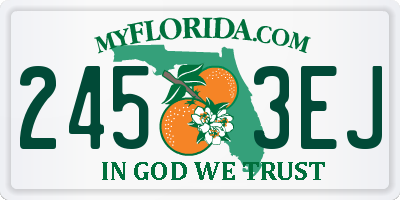 FL license plate 2453EJ