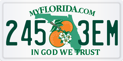 FL license plate 2453EM