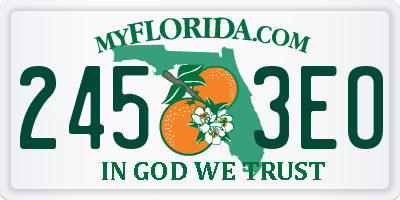 FL license plate 2453EO
