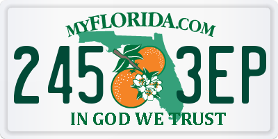 FL license plate 2453EP