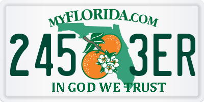 FL license plate 2453ER