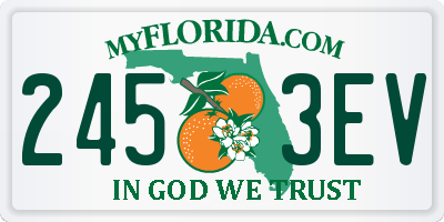 FL license plate 2453EV