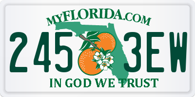 FL license plate 2453EW