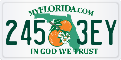 FL license plate 2453EY
