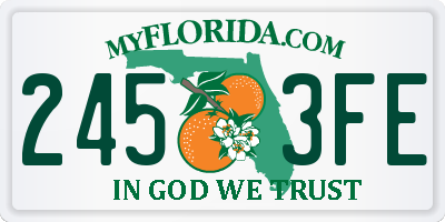FL license plate 2453FE