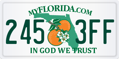 FL license plate 2453FF
