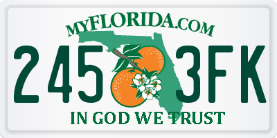 FL license plate 2453FK