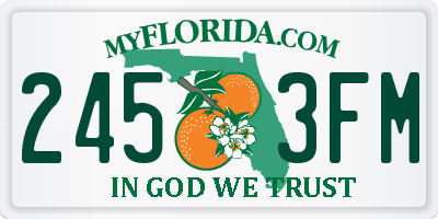 FL license plate 2453FM