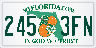 FL license plate 2453FN