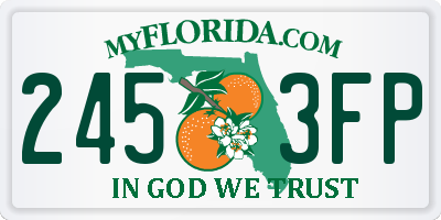FL license plate 2453FP