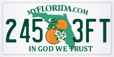 FL license plate 2453FT