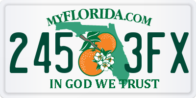FL license plate 2453FX