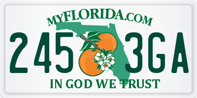FL license plate 2453GA