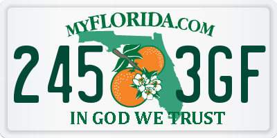 FL license plate 2453GF