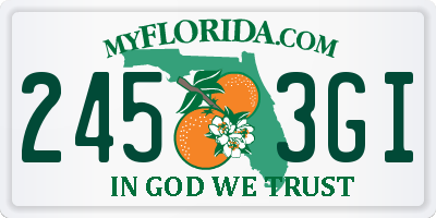 FL license plate 2453GI