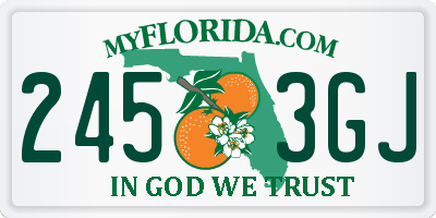 FL license plate 2453GJ