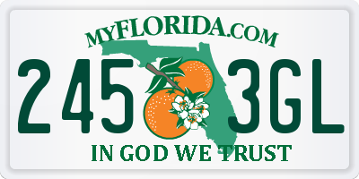 FL license plate 2453GL