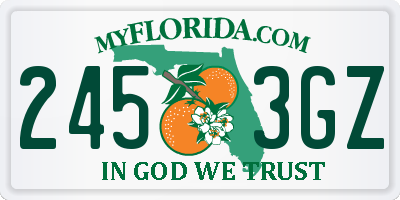 FL license plate 2453GZ