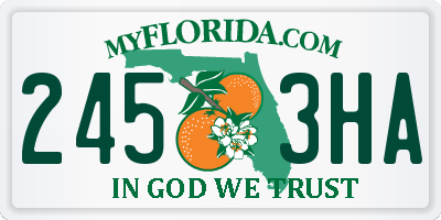 FL license plate 2453HA