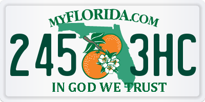 FL license plate 2453HC