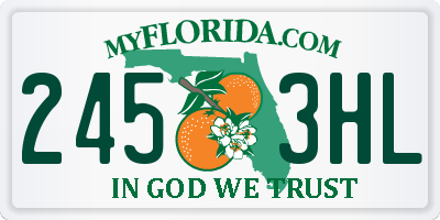 FL license plate 2453HL