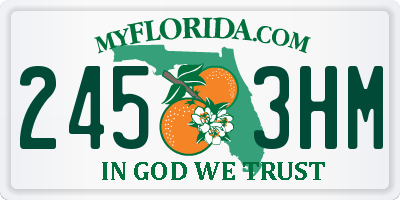 FL license plate 2453HM