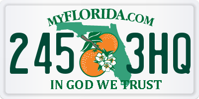 FL license plate 2453HQ