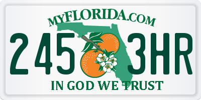 FL license plate 2453HR