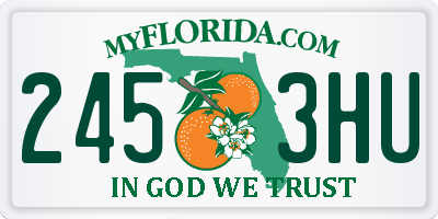 FL license plate 2453HU