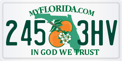 FL license plate 2453HV