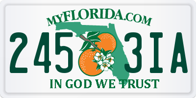 FL license plate 2453IA