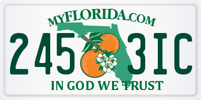 FL license plate 2453IC