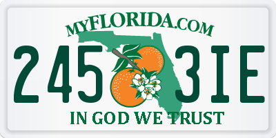 FL license plate 2453IE