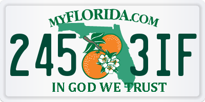 FL license plate 2453IF