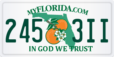 FL license plate 2453II