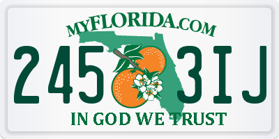 FL license plate 2453IJ