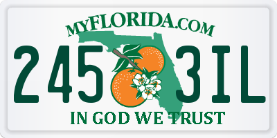 FL license plate 2453IL