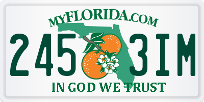 FL license plate 2453IM