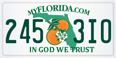FL license plate 2453IO