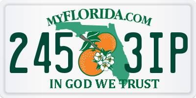 FL license plate 2453IP