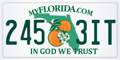 FL license plate 2453IT
