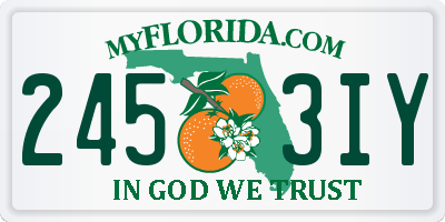 FL license plate 2453IY
