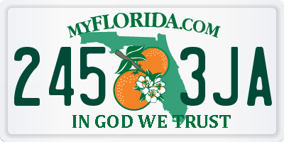 FL license plate 2453JA