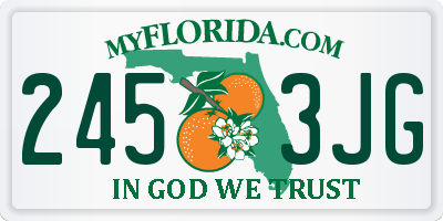 FL license plate 2453JG