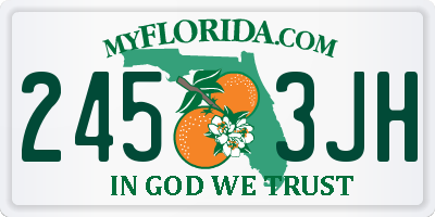 FL license plate 2453JH