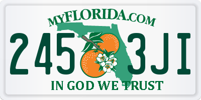 FL license plate 2453JI
