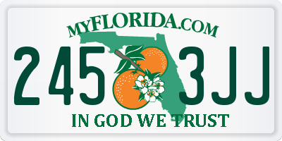 FL license plate 2453JJ