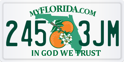 FL license plate 2453JM