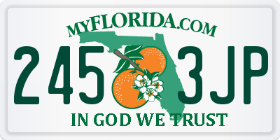 FL license plate 2453JP